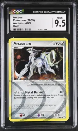 CGC 9.5 MINT Arceus 2009 Arceus AR9 Holo Pokemon Card - Image 1