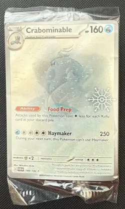 Crabominable 149/142 2025 Holiday Calendar Holo IR SEALED Pokemon Stellar Crown - Image 1