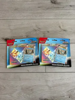 2 Pack Pokemon TCG Prismatic Evolutions Tech Sticker Collection Sealed Glaceon - Image 2