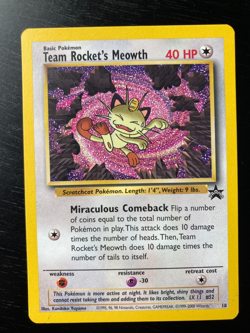 Pokemon Non-Holo Black Star Promo Team Rocket's Meowth 18 Excellent/LP - Image 1