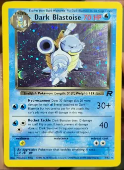Pokemon Dark Blastoise 3/82 Team Rocket Holo Rare MP - Image 1