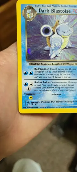 Pokemon Dark Blastoise 3/82 Team Rocket Holo Rare MP - Image 4