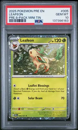 2025 POKEMON PRE EN-PRISMATIC EVOLUTIONS #005 LEAFEON PSA 10 - Image 1