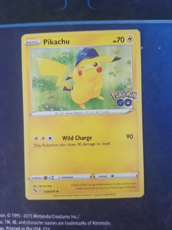 Pokemon TCG - Pikachu Pokemon GO 028/078 Holo Rare - English NM - Image 1