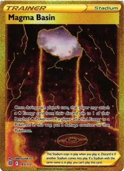 Pokemon TCG Magma Basin Brilliant Stars 185/172 Secret Rare NM - Image 1