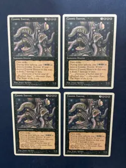 MTG 4X 4TH EDITION COSMIC HORROR MAGIC THE GATHERING CREATURE RARE BLACK CARDS - Image 1