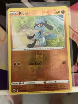 Riolu 071/159 Reverse Holo Crown Zenith Pokemon Card - NM Near Mint - Image 1