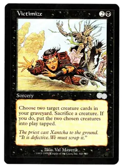 Victimize 1998 MTG Urza's Saga Black Uncommon Sorcery NP - Image 1