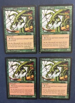 MTG 4X MIRAGE CANOPY DRAGON MAGIC THE GATHERING CREATURE GREEN RARE ENGLISH - Image 5
