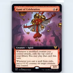 MTG Kami of Celebration Extended Art #59 Kamigawa Neon Dynasty Normal R NM Magic - Image 1