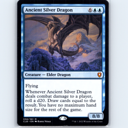 MTG Ancient Silver Dragon #56 CLB Normal M NM Magic Card TCG CCG - Image 1