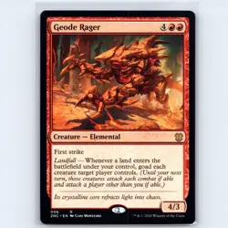 MTG Geode Rager #6 ZNC Commander: Zendikar Rising Normal R NM Magic Card - Image 1
