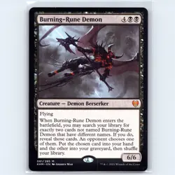 MTG Burning-Rune Demon #81 KHM Kaldheim Normal M NM Magic Card - Image 1