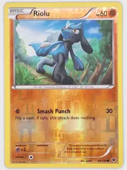 Riolu 46/124 Pokemon - Reverse Holo XY Fates Collide MP - Image 1