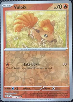 Vulpix 016/191 Sv08: Surging Sparks Reverse Holo - Pokemon Card - Image 1