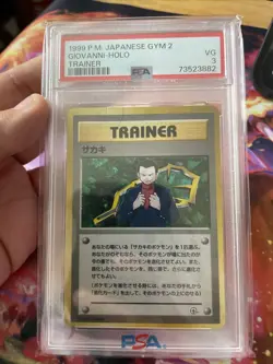 1999 Pokemon Japanese Gym 2 Giovanni-Holo Trainer PSA VG3 Pop 3 - Image 1