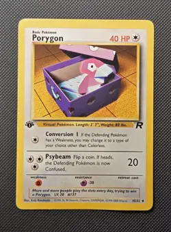 Team Rocket Pokemon TCG Porygon 1st Edition 48/82 - Image 1