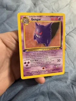 Gengar 20/62 Pokemon Fossil Regular 1st Edition - Image 1