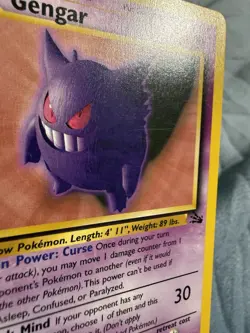 Gengar 20/62 Pokemon Fossil Regular 1st Edition - Image 2
