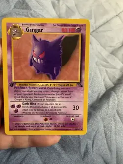 Gengar 20/62 Pokemon Fossil Regular 1st Edition - Image 4