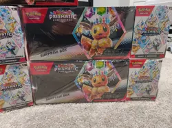 Pokemon Prismatic Evolutions Surprise Box + Booster Bundle Sams Club Sealed x4 - Image 2