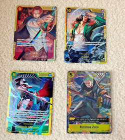 One Piece TCG English Lot of 4 (SEC, Sealed Promo) NM/M - Image 1