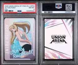 Union Arena TCG Winry Rockbell Action Point Holo PSA 8 FMA - Image 3