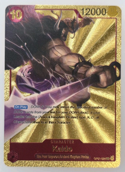 One Piece Kaido Gold Foil Fan Art Collector Card TCG CCG - Image 1
