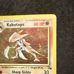 Pokemon TCG Kabutops Fossil 9/62 Holo Rare 1999 DMG - Image 4