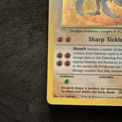 Pokemon TCG Kabutops Fossil 9/62 Holo Rare 1999 DMG - Image 5