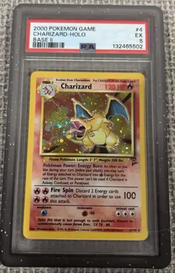 Pokemon Game Base II Charizard-Holo Base II #4 PSA 5 - Image 1