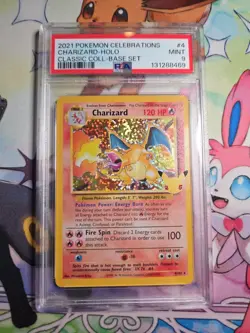 PSA 9 - 2021 Pokemon Celebrations CHARIZARD HOLO #4 Graded - Image 1