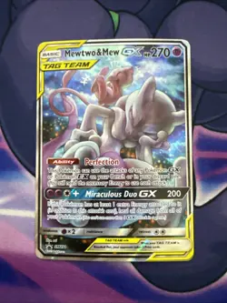 Mewtwo & Mew GX SM191 Tag Team Black Star Promo Pokemon TCG NM - Image 1