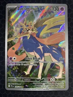 Pokemon Zacian Illustration Rare Me02: Phantasmal Flames 100/094 Full Art Holo - Image 1