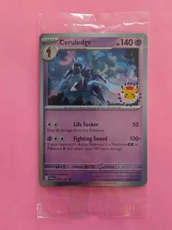 HEART SWIRL Pokemon Scarlet & Violet SEALED Ceruledge Pokemon Day 2024 Promo - Image 2