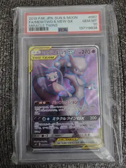 Pokemon TCG Mewtwo & Mew GX #097 Miracle Twins Japanese PSA 10 - Image 1