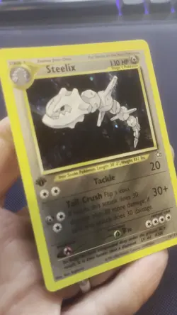 Pokemon Neo Genesis Holo Rare #15/111 Steelix 1st Edition LP - NM - Image 2