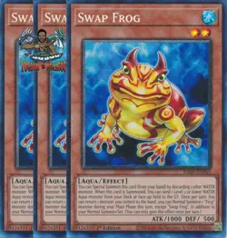 Yugioh! 3x Swap Frog RA03-EN005 Collector's Rare 1st Ed NM - Image 1