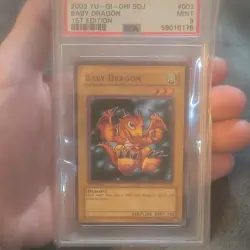 Konami Yu-Gi-Oh! Baby Dragon SDJ-003 Starter Deck Joey 1st Edition PSA 9 2003 - Image 1