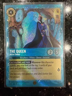 Disney Lorcana PROMO - The Queen Mirror Seeker Foil Glimmer - Costco - Image 1