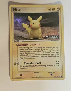 Ditto (Pikachu) 39/113 EX Delta Species 2005 Reverse Holo Pokemon Card - Image 1