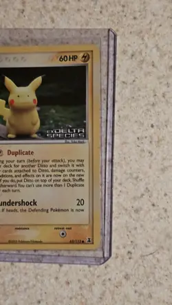 Ditto (Pikachu) 39/113 EX Delta Species 2005 Reverse Holo Pokemon Card - Image 5