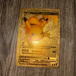 Pokemon Pikachu V 043/185 Swsh04 Vivid Voltage Gold Metal Ultra Rare Card - Image 1