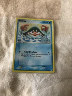 Krabby 54/100 EX Crystal Guardians Holo Stamped Pokemon Card TCG - Image 1