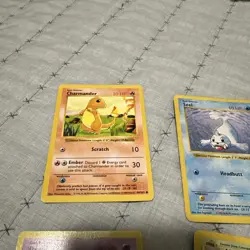9 Base Set Shadowless Pokemon Card Lot Vintage LP Charmander Magikarp drowzee - Image 2