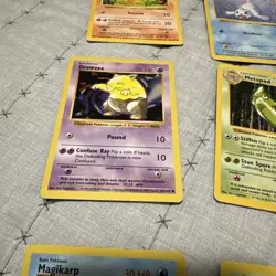 9 Base Set Shadowless Pokemon Card Lot Vintage LP Charmander Magikarp drowzee - Image 4