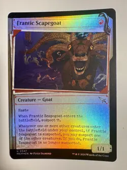 x1 Frantic Scapegoat MKM MTG 347 FOIL SHOWCASE UNCOMMON M/NM 1x - Image 1