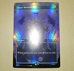 MTG FOIL BORDERLESS Pearl Medallion 0347 Modern Horizons 3 Rare NM - Image 1