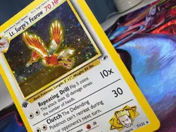 Pokemon TCG Lt. Surge's Fearow Gym Heroes 1st Edition Holo Rare Swirl #7/132 LP - Image 2