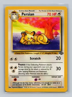 Persian 42/64 Uncommon Jungle Pokemon LP - Image 1